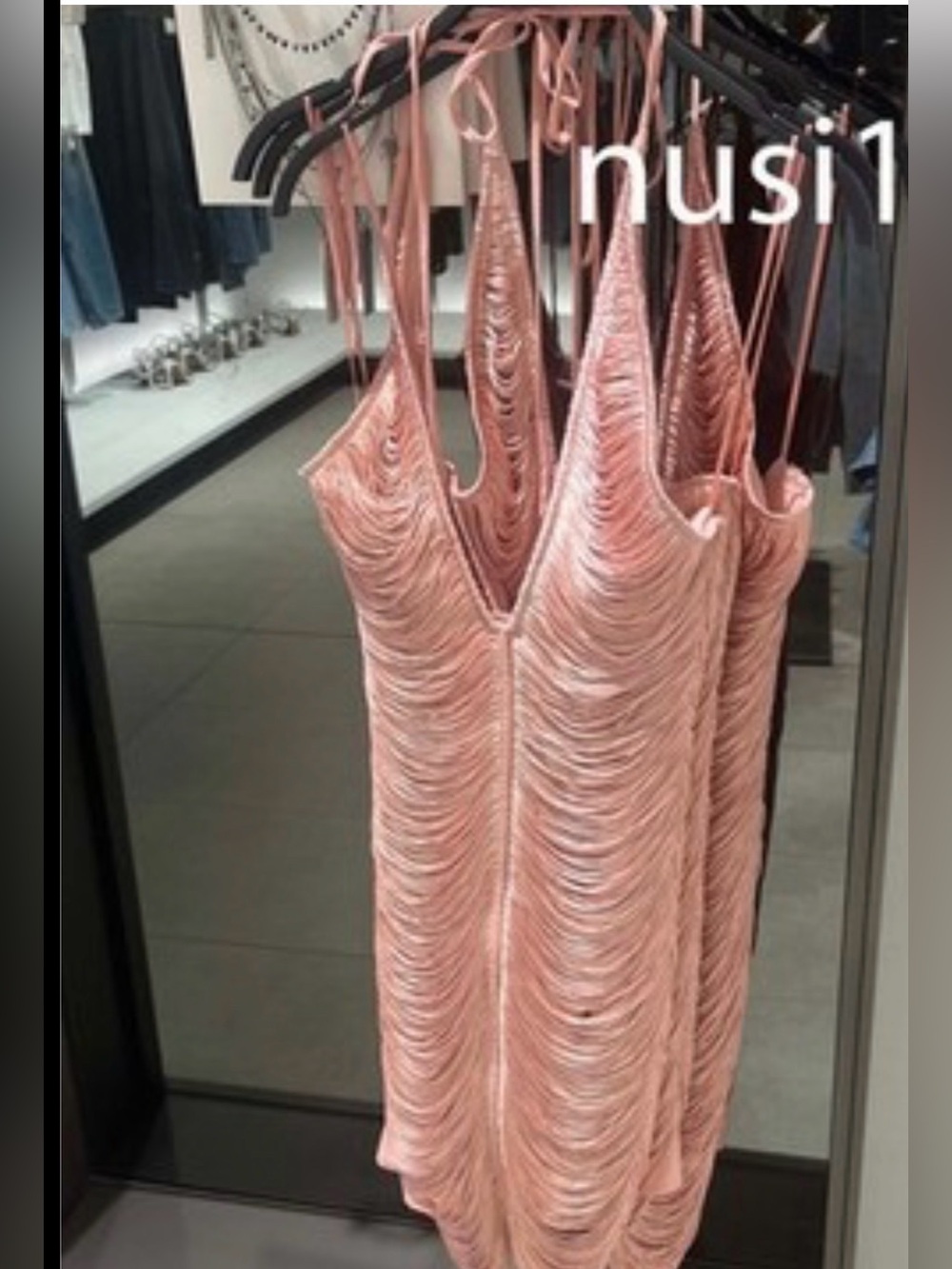 Zara Strapless Ruched Pink V-Neck Dress